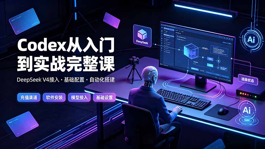 (19257期)Codex从入门到实战完整课|充值·安装·接入DeepSeek,记忆·插件·Skill·CLI·MCP全拆解-齐力副业