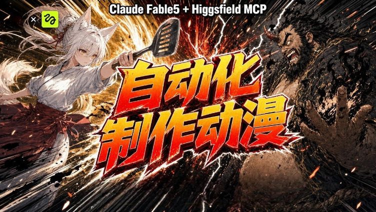 (19477期)AI自动化动漫制作!Claude Fable 5接入Higgsfield MCP,直接生成完整创意内容-齐力副业