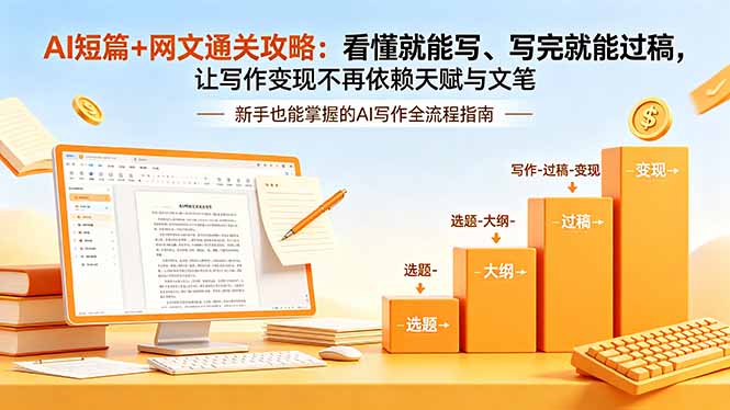 (19655期)AI短篇+网文通关攻略-更新:看懂就能写、写完就能过稿,让写作变现不再依赖天赋与文笔-齐力副业